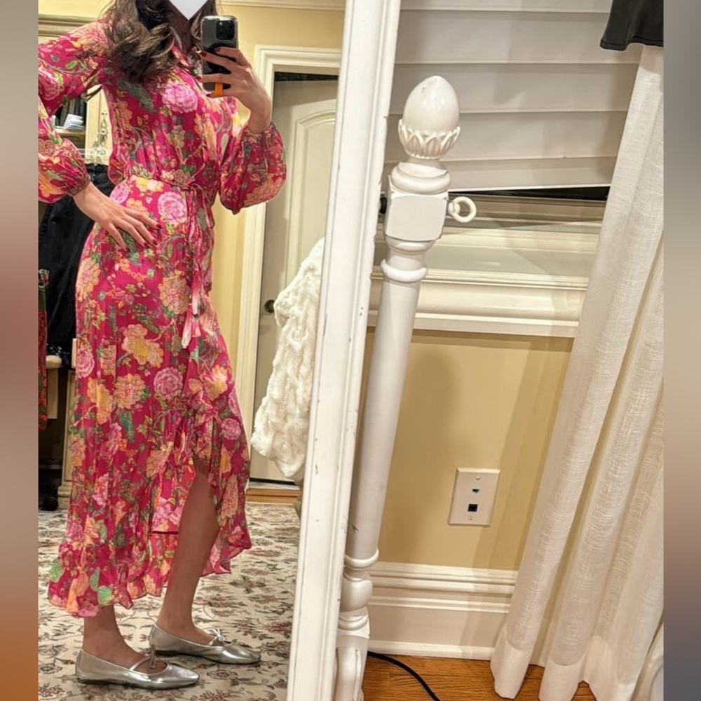 ROCOCO SAND Chloe Wrap Maxi Dress in Pink Size XS Long Gown​ - Picture 9 of 9
